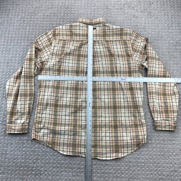 Boston Traders Shirt Men Extra Large XL Brown Red Plaid Button Up Casual Flannel - Picture 8 of 10